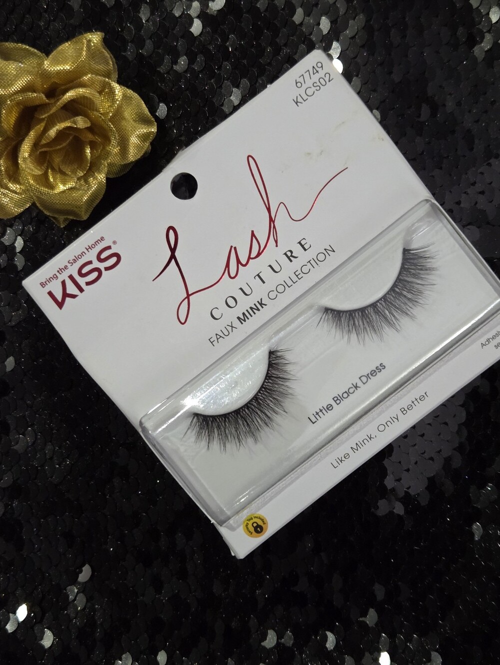 KISS Lash Couture Faux Mink Collection False Eyelashes in Little Black Dress NWT
